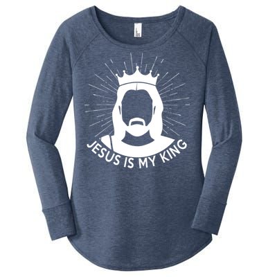 Jesus Is My King Women's Perfect Tri Tunic Long Sleeve Shirt