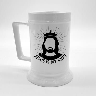 Jesus Is My King Beer Stein