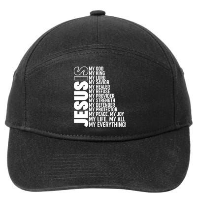 Jesus Is My Life My All My Everything 7-Panel Snapback Hat