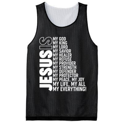 Jesus Is My Life My All My Everything Mesh Reversible Basketball Jersey Tank