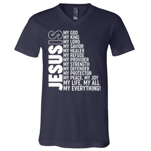 Jesus Is My Life My All My Everything V-Neck T-Shirt