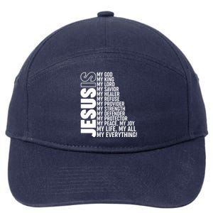 Jesus Is My Life My All My Everything 7-Panel Snapback Hat