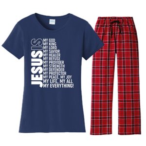 Jesus Is My Life My All My Everything Women's Flannel Pajama Set