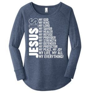 Jesus Is My Life My All My Everything Women's Perfect Tri Tunic Long Sleeve Shirt