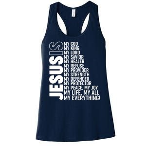 Jesus Is My Life My All My Everything Women's Racerback Tank