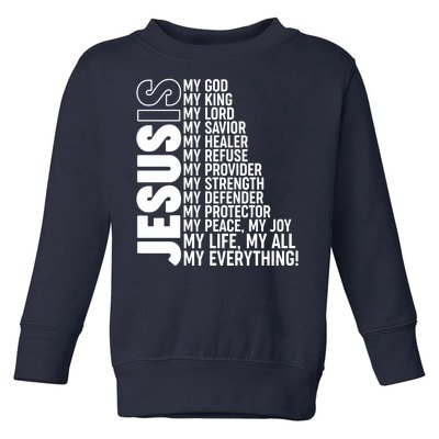 Jesus Is My Life My All My Everything Toddler Sweatshirt