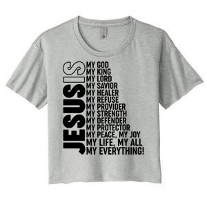 Jesus Is My Life My All My Everything Women's Crop Top Tee