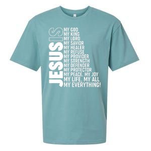 Jesus Is My Life My All My Everything Sueded Cloud Jersey T-Shirt