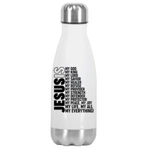 Jesus Is My Life My All My Everything Stainless Steel Insulated Water Bottle