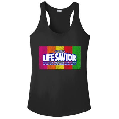 Jesus Is My Life Savior Ladies PosiCharge Competitor Racerback Tank