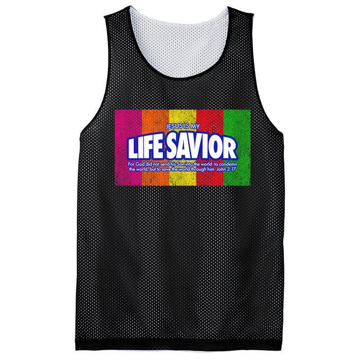 Jesus Is My Life Savior Mesh Reversible Basketball Jersey Tank