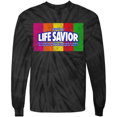 Jesus Is My Life Savior Tie-Dye Long Sleeve Shirt