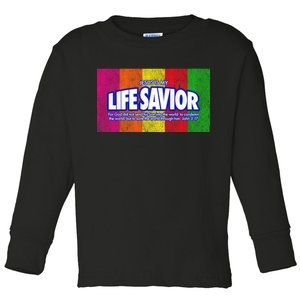 Jesus Is My Life Savior Toddler Long Sleeve Shirt