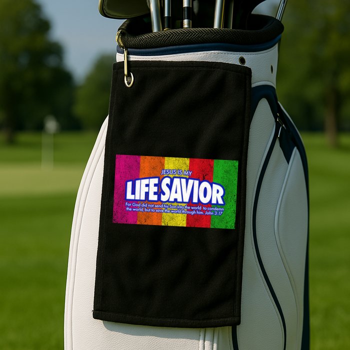Jesus Is My Life Savior Golf Towel