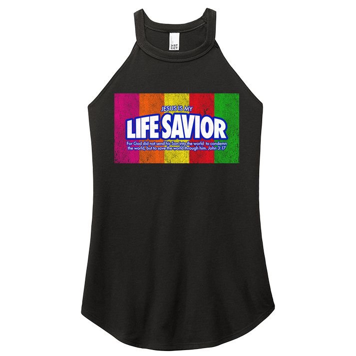 Jesus Is My Life Savior Women's Perfect Tri Rocker Tank