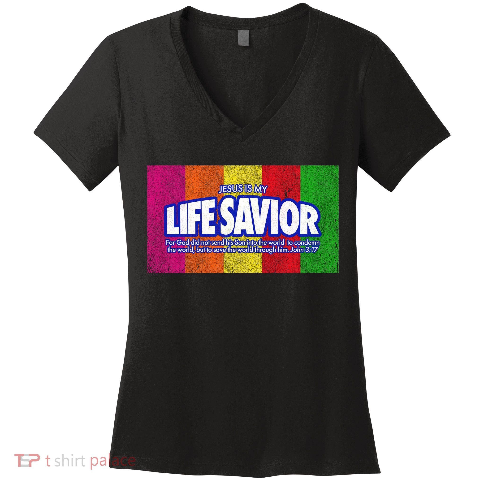 Jesus Is My Life Savior Women's V-Neck T-Shirt