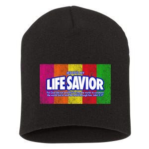 Jesus Is My Life Savior Short Acrylic Beanie