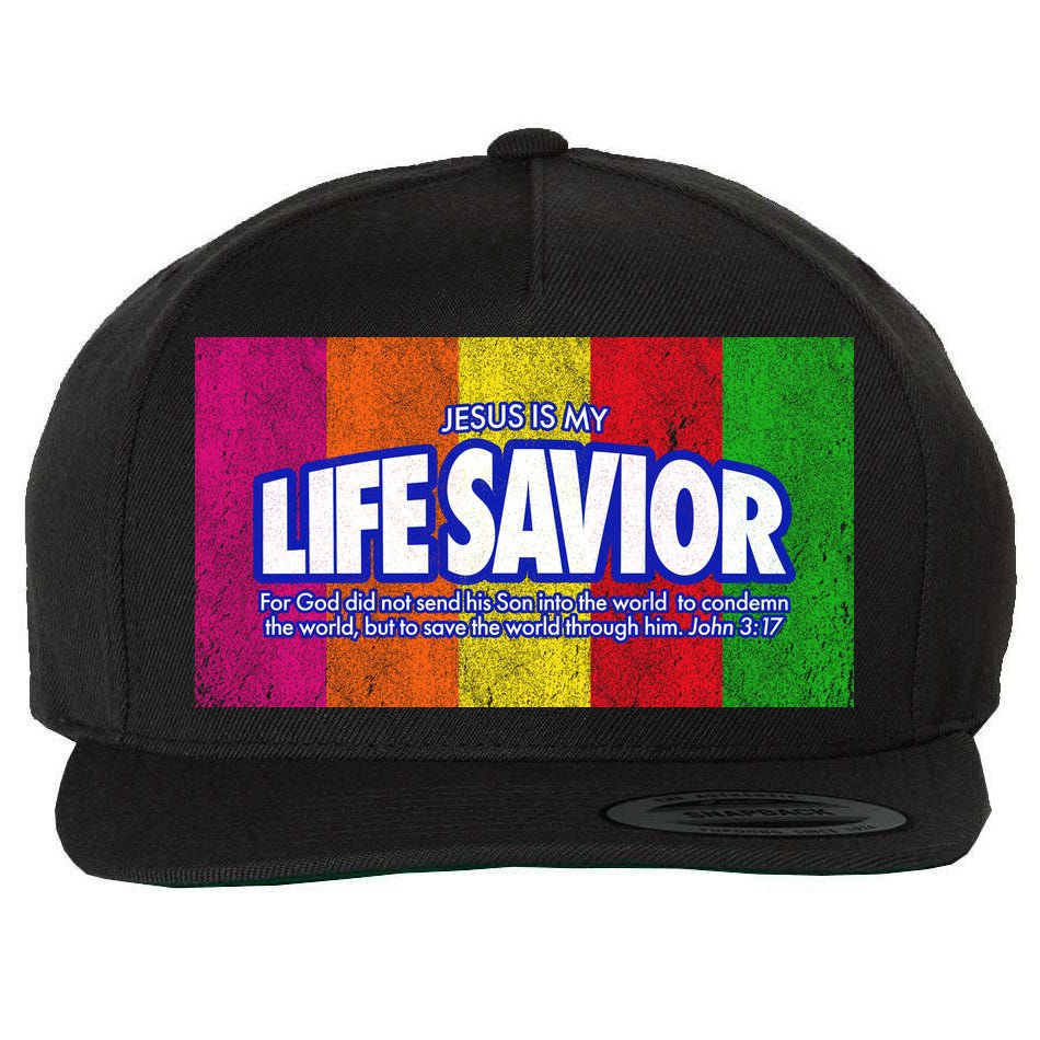 Jesus Is My Life Savior Wool Snapback Cap