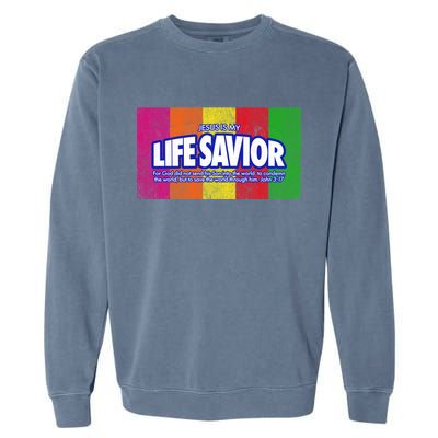 Jesus Is My Life Savior Garment-Dyed Sweatshirt