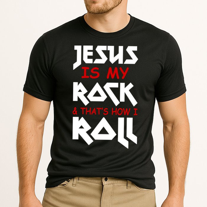 Jesus Is My Rock & Roll Cooling Performance Crew T-Shirt