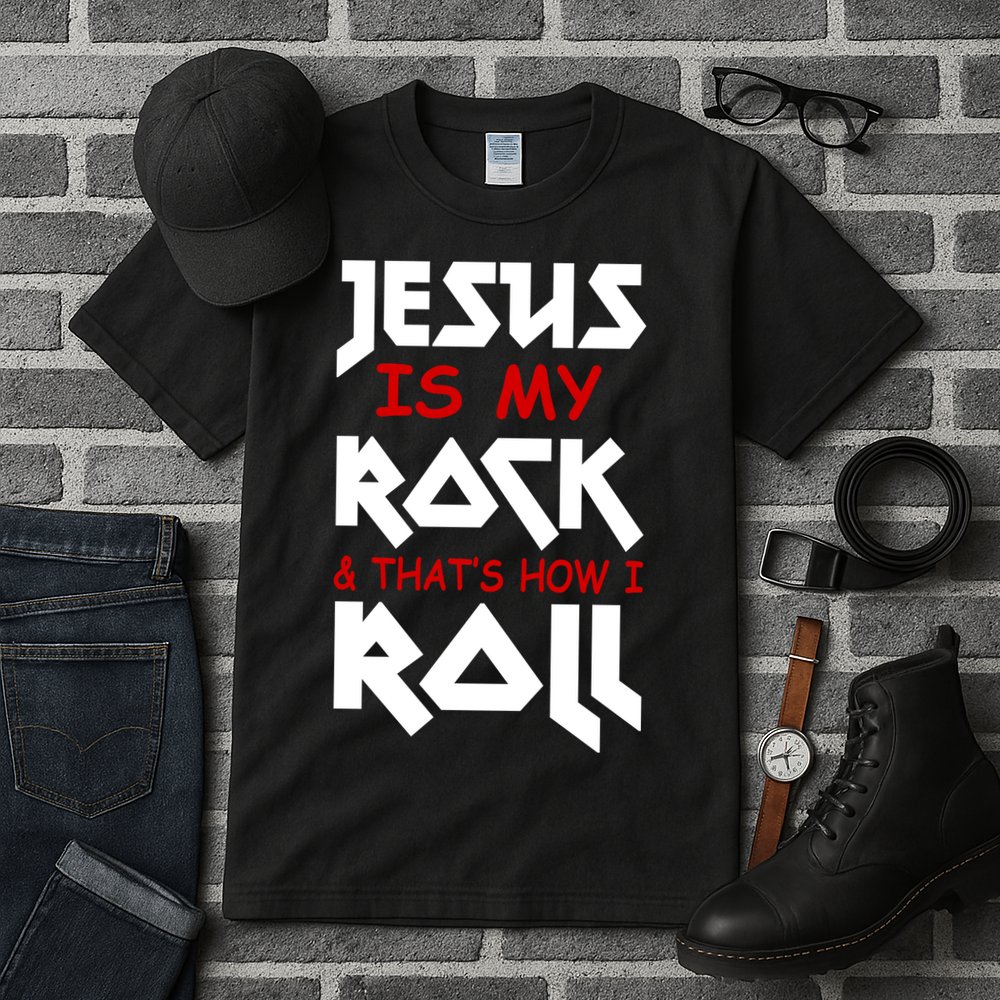 Jesus Is My Rock & Roll Tall T-Shirt