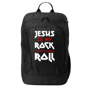 Jesus Is My Rock & Roll City Backpack