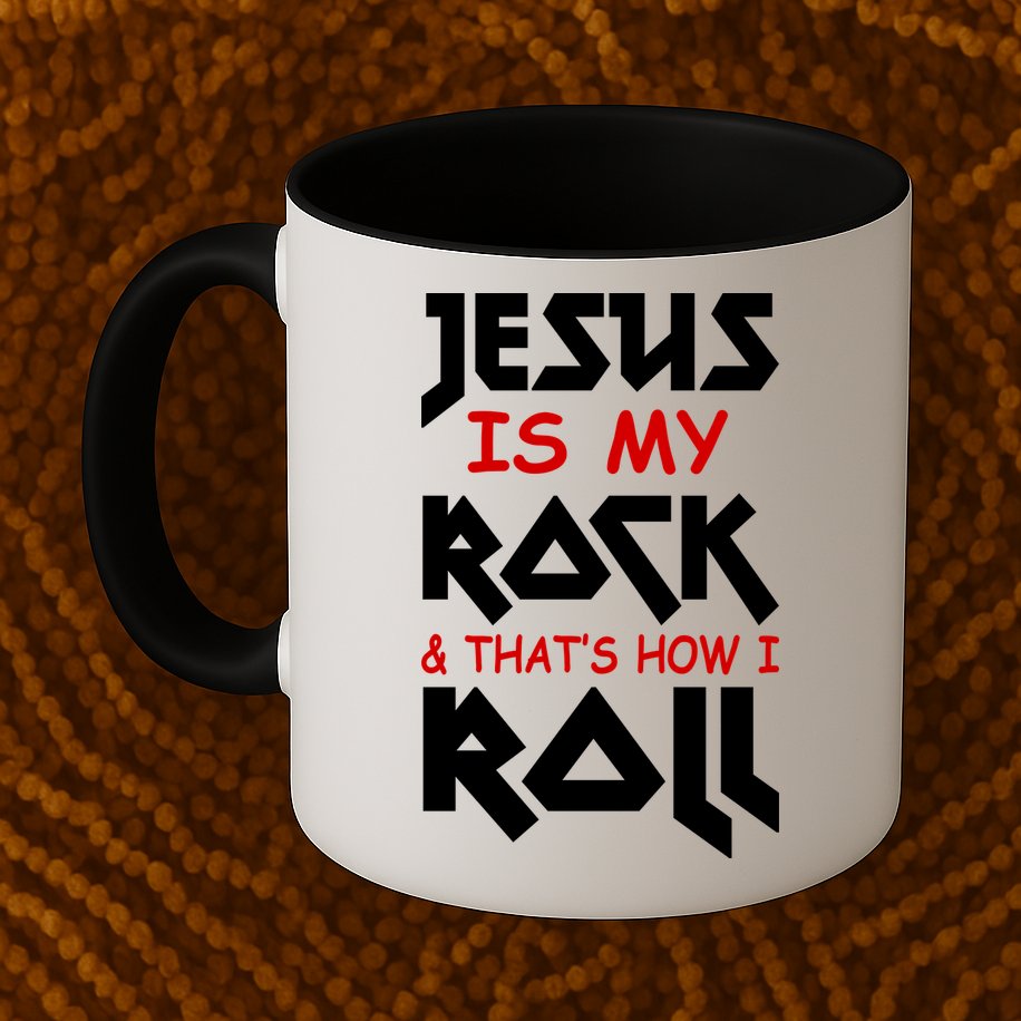 Jesus Is My Rock & Roll Mug