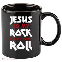 Jesus Is My Rock & Roll 11oz C Handle Ceramic Mug