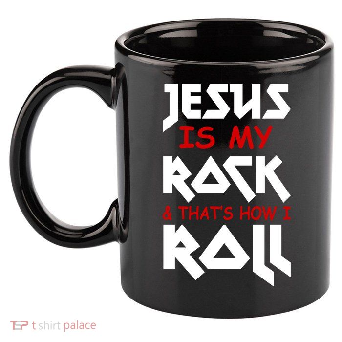 Jesus Is My Rock & Roll 11oz C Handle Ceramic Mug
