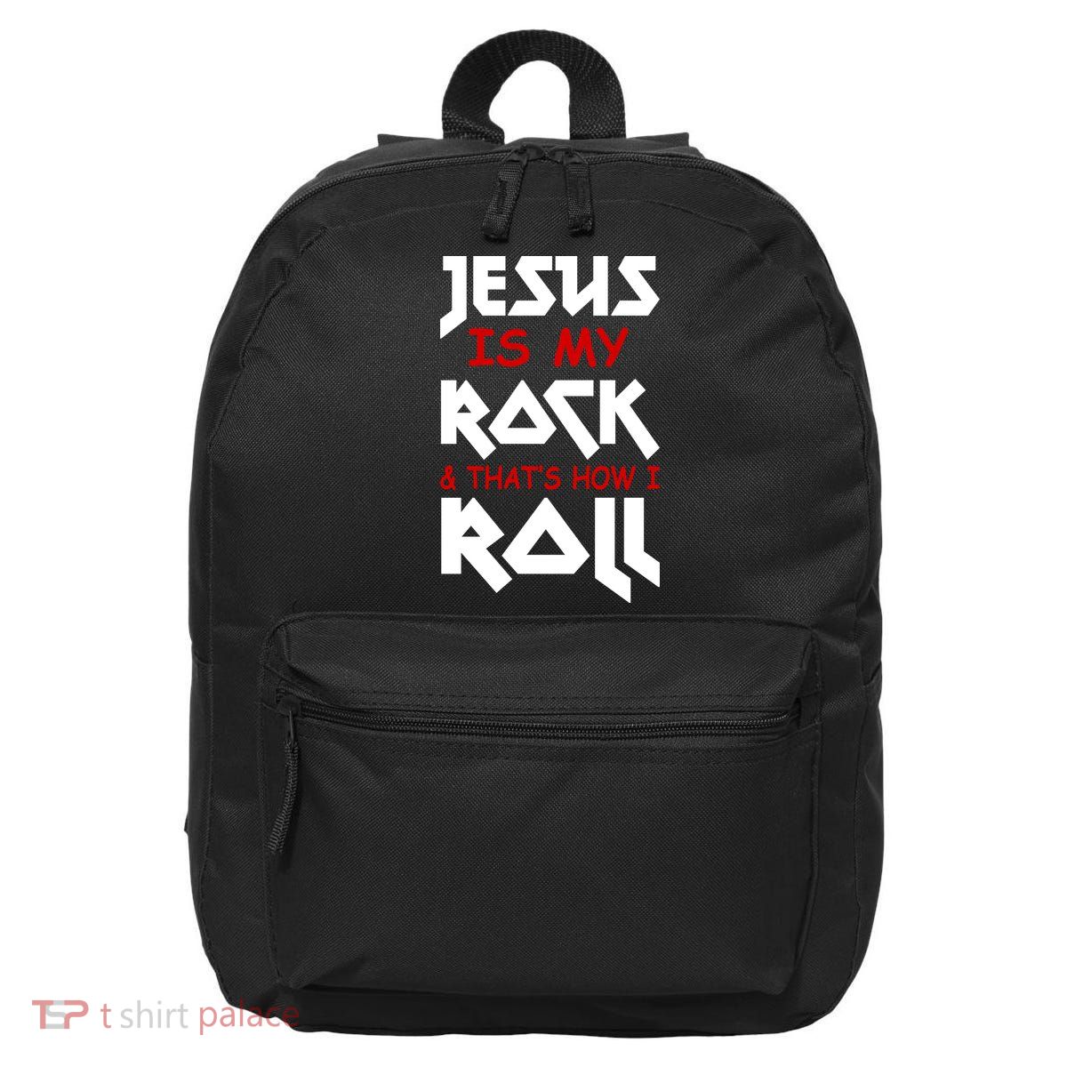 Jesus Is My Rock & Roll 16 in Basic Backpack