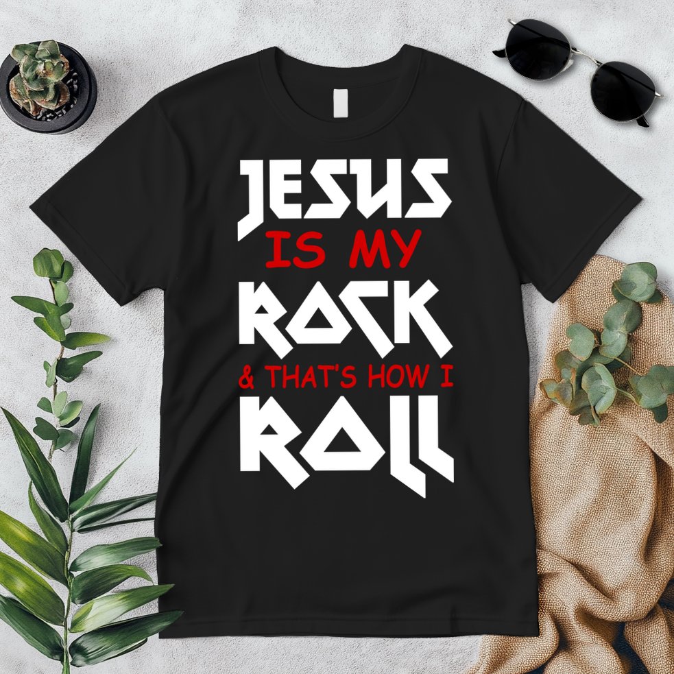 Jesus Is My Rock & Roll Premium T-Shirt