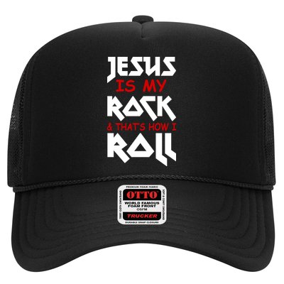 Jesus Is My Rock & Roll Trucker Hat