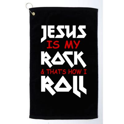 Jesus Is My Rock & Roll Golf Towel