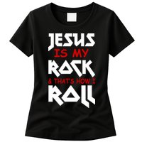 Jesus Is My Rock & Roll Womens T-Shirt