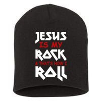 Jesus Is My Rock & Roll Short Acrylic Beanie