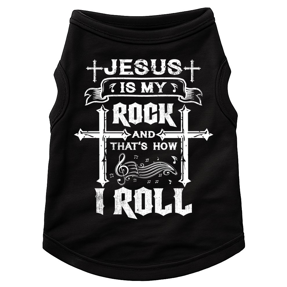 Jesus Is My Rock And Roll Christian  Doggie Tank