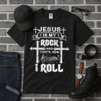 Jesus Is My Rock And Roll Christian  Tall T-Shirt