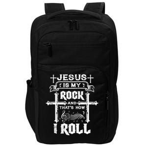 Jesus Is My Rock And Roll Christian  Impact Tech Backpack