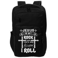 Jesus Is My Rock And Roll Christian  Impact Tech Backpack