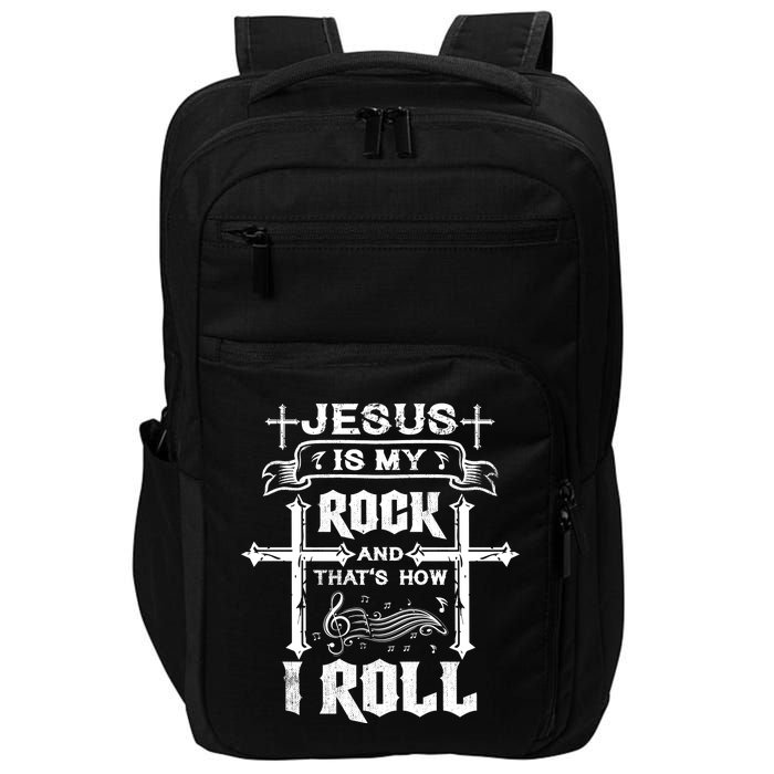 Jesus Is My Rock And Roll Christian  Impact Tech Backpack