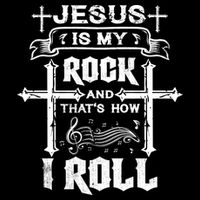 Jesus Is My Rock And Roll Christian  Button