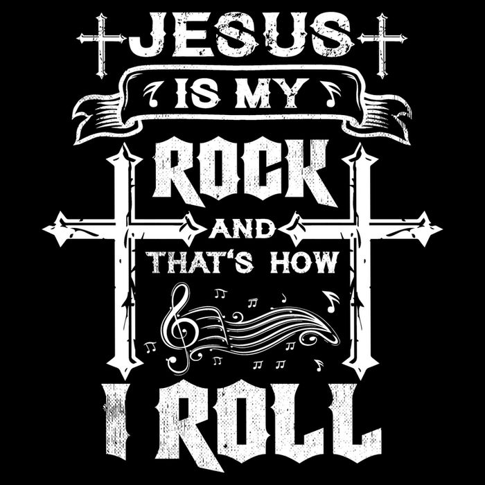 Jesus Is My Rock And Roll Christian  Button