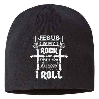 Jesus Is My Rock And Roll Christian  Sustainable Beanie