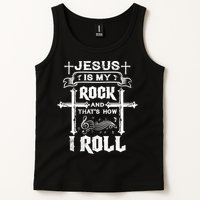 Jesus Is My Rock And Roll Christian  Tank Top