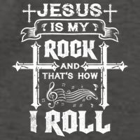 Jesus Is My Rock And Roll Christian  Vector Backpack