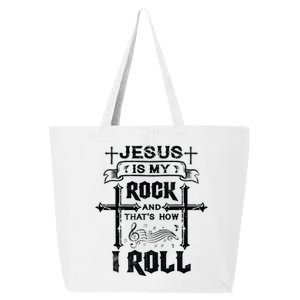 Jesus Is My Rock And Roll Christian  25L Jumbo Tote