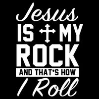 Jesus Is My Rock And That's How I Roll 16 in Basic Backpack