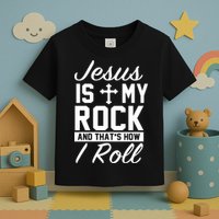 Jesus Is My Rock And That's How I Roll Toddler T-Shirt
