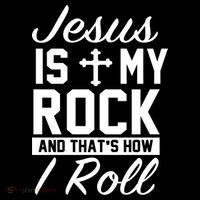 Jesus Is My Rock And That's How I Roll Short Acrylic Beanie