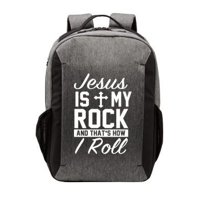 Jesus Is My Rock And That's How I Roll Vector Backpack